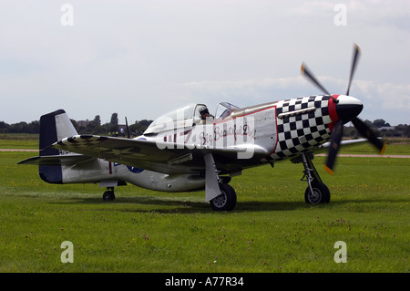 North American P Mustang a Shoreham Airport, Sussex, Inghilterra Foto Stock