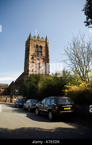 Il Cheshire Regno Unito Vale Royal grande villaggio Budworth St Marys chiesa parrocchiale Foto Stock