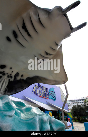 Segno al di fuori della Florida Aquarium in Tampa Florida FL Foto Stock