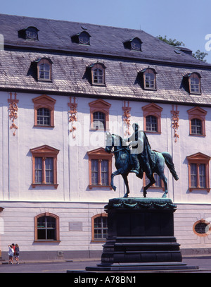 Germania Turingia Weimar Piazza della Democrazia Il Granduca Carl Agosto statua Foto Stock