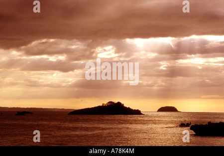 Filippine Malapascua Island sunset Foto Stock