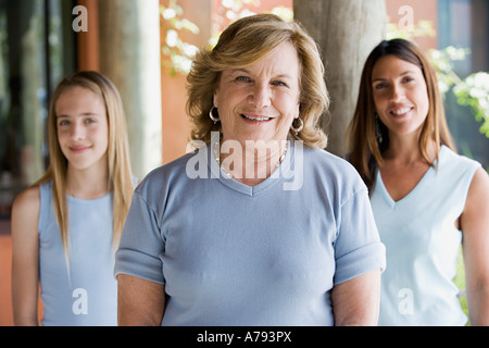 Tre generazioni di femmine Foto Stock