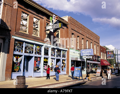 Beale Street di Memphis, Tennessee USA Foto Stock