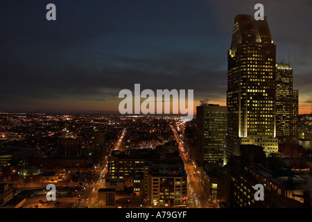 Montreal città al crepuscolo Foto Stock