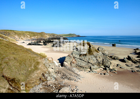 Sango Bay beach Durness Sutherland la Scozia con belle e sabbia pulita Foto Stock