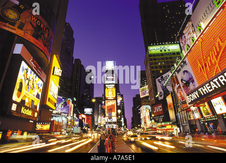 Times Square guardando a Nord Manhattan New York Foto Stock
