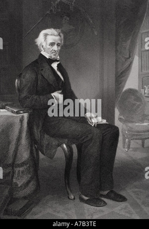 Andrew Jackson, 1767 - 1845. Soldato americano e statista, e settimo presidente degli Stati Uniti. Foto Stock