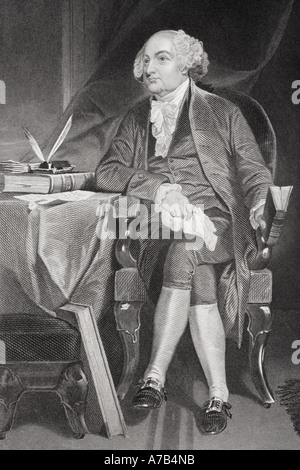 John Adams, 1735 - 1826. Statista americano, avvocato, Diplomat, scrittore, e Padre Fondatore. Secondo il presidente degli Stati Uniti Foto Stock