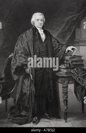 Oliver Ellsworth, 1745 - 1807. Avvocato americano, giudice, politico e diplomatico. Foto Stock
