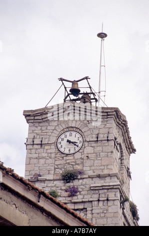 Grecia Caption locale Delphi città di Delphi Clock Tower Foto Stock