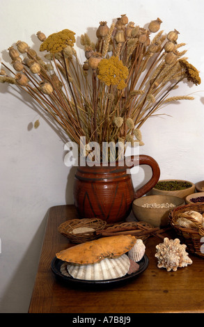 Interno del Tudor casa di mercanti tardo XV secolo town house in Tenby Pembrokeshire West Wales UK Foto Stock