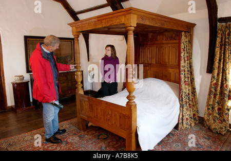 Interno del Tudor casa di mercanti tardo XV secolo town house in Tenby Pembrokeshire West Wales UK Foto Stock