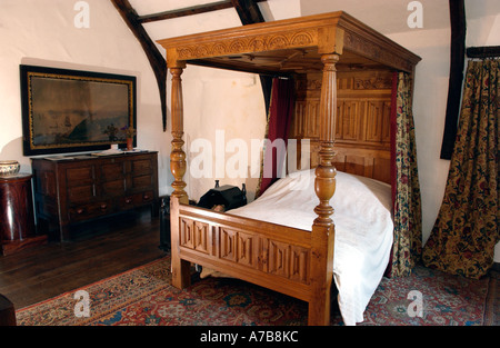 Interno del Tudor casa di mercanti in Tenby Pembrokeshire West Wales UK GB tardo XV secolo town house Foto Stock