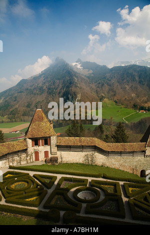 Chateau de Gruyeres, Svizzera Foto Stock