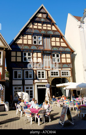 Legno a casa Bad Salzuflen Foto Stock