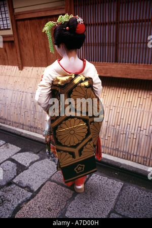 Il quartiere di Gion, Maiko (Partecipante Giesha) Foto Stock