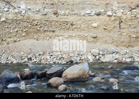 Banca di Wenatchee fiume nel Canyon Tumwater Washington STATI UNITI D'AMERICA Foto Stock