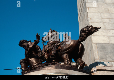 Figure eroiche di Lincoln della tomba di Springfield, Illinois Foto Stock