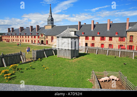 Cape Breton Island, fortezza Louisbourg Foto Stock