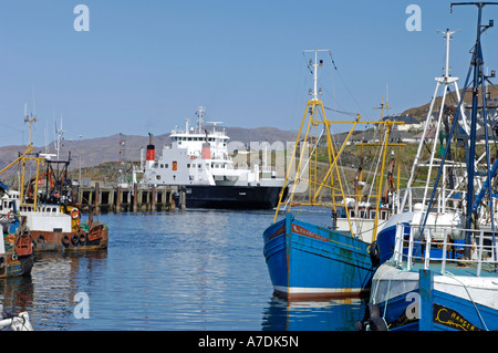 Mallaig Harbour Porto di pesca e Stazione di salvataggio Lochaber Highland Regione Inverness-shire Scotland XPL 6332 Foto Stock