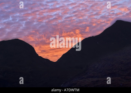 Sunrise presso la Strada alpina del Grossglockner Austria, Tirolo orientale, il Parco Nazionale Hohe Tauern Foto Stock