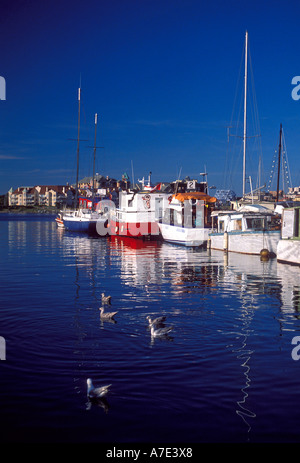 Fisherman Wharf, città di Victoria, l'isola di Vancouver, British Columbia, Canada Foto Stock