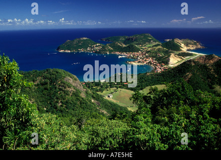 Panoramica, Porto, Porto, città, le bourg, Terre-de-Haut des saintes, Les Saintes, Guadalupa, french west indies Foto Stock