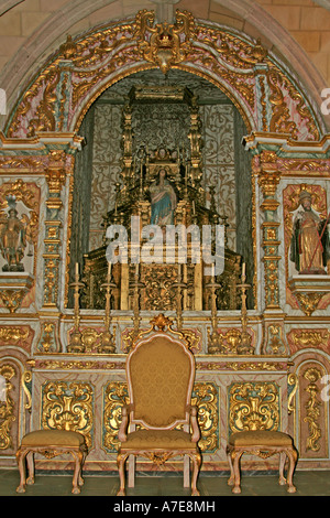 Altare Maggiore chiesa Alcantarilha Algarve Portogallo Europa Foto Stock