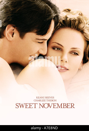 Dolce novembre poster per 2001 Warner film con Keanu Reeves e Charlize Theron Foto Stock
