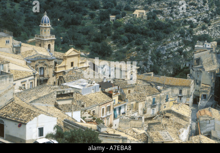 Tetti in Ragusa Italia Europa Foto Stock