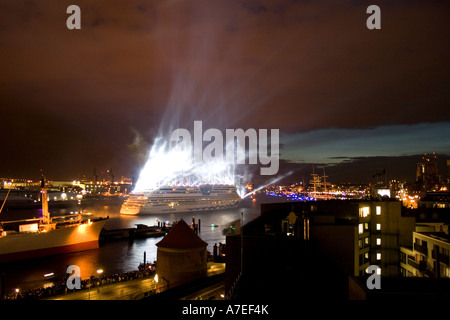 La nave cerimonia di denominazione della nave da crociera Aida Diva in Amburgo Foto Stock