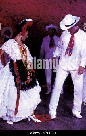 Il Messico e la Riviera Maya, piano show a Xcaret. Foto Stock