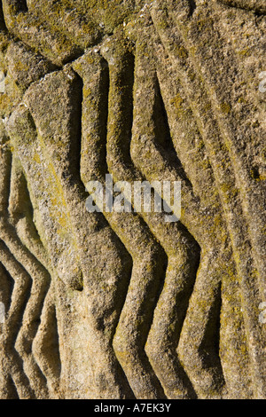 Muratura in pietra, Cappella rovine, Alnmouth, Northumberland, England, Regno Unito Foto Stock