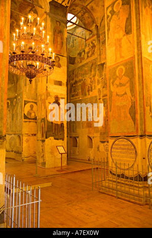 Trasfigurazione del Salvatore monastero, interno della chiesa, Yaroslavl, Russia Foto Stock