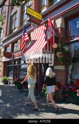 Vista esterna Palace Hotel sul Water Street Port Townsend Washington Foto Stock