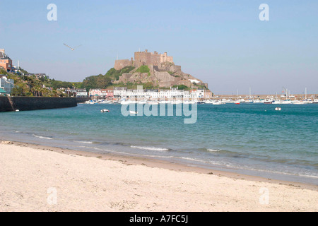 Il castello di Gorey, Jersey Foto Stock