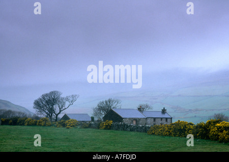 Agriturismo sotto cieli bui Cashtal yn Ard Isola di Man Foto Stock