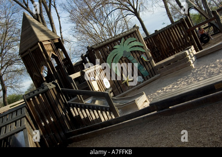 Sandbox in legno per bambini Foto Stock