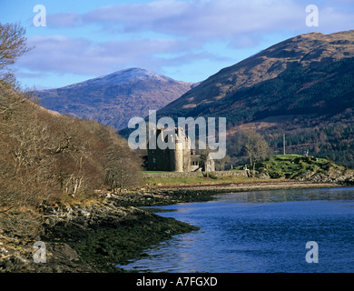Punto Dunderave ARGYLL BUTE SCOZIA UK Feb Dunderave Castello a punto Dunderave su Loch Fyne Foto Stock