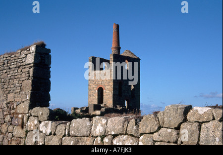Engine house near Levant Cornwall England Foto Stock