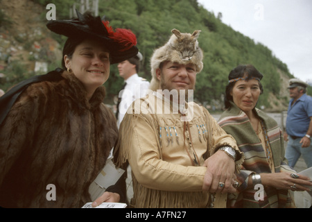 U.S.A., Alaska Skagway persone locali vestito in costume Foto Stock