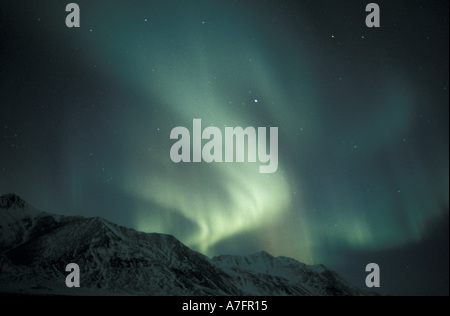 NA, STATI UNITI D'AMERICA, Alaska, cancelli dell'Artico NP Northern lights over Endicott Mountains Foto Stock