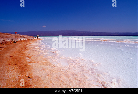 Lac Assal il Lago Assal Gibuti Gibuti. Africa triangolo di Afar Foto Stock