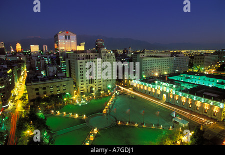 Plaza de la Constitucion Palacio de la Moneda a Santiago del Cile Foto Stock