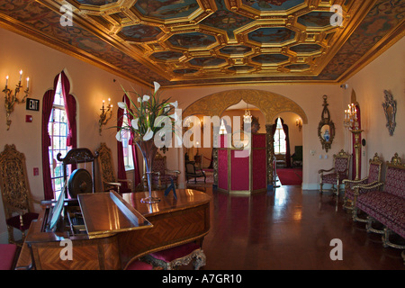 Interno della Ca d Zan Mansion casa di John & marmo Ringling, Sarasota, Florida Foto Stock