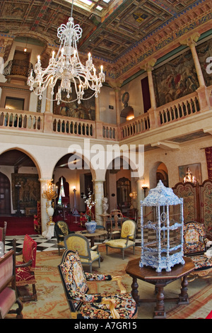 Interno della Ca d Zan Mansion casa di John & marmo Ringling, Sarasota, Florida Foto Stock