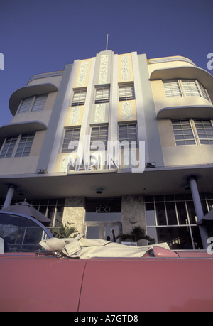 NA, STATI UNITI D'AMERICA, Florida, Miami South Beach. Marlin Hotel nel quartiere Art Deco Foto Stock