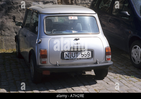Il tedesco numero di targa ortografia "dado" su Mini Foto Stock