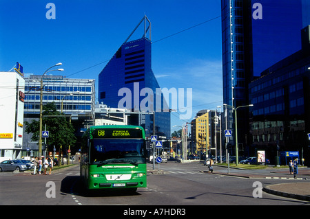 Tallinn, Tartu Maantee Street, New Town Foto Stock