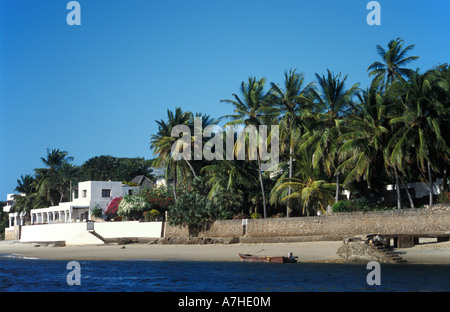 Peponi hotel sulla spiaggia di Shela, Lamu, Kenya Foto Stock